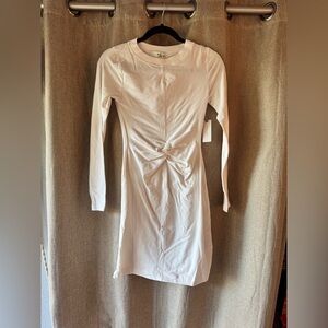 NWT Anthropologie Daily Practice White Long Sleeve Mini Dress